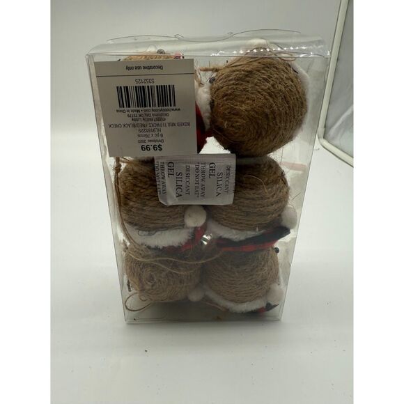 six rustic, shatterproof snowman ornaments - Picture 2 of 2